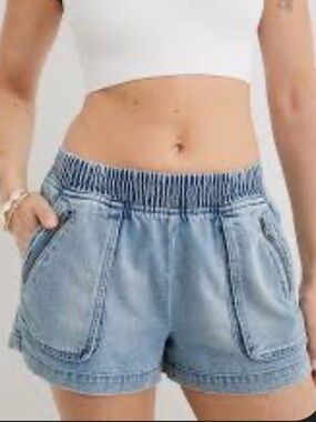 aerie Boardwalk denim Shorts